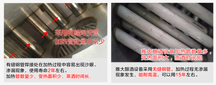 怎樣判斷釀酒設備價格是否合理，你清楚嗎？-04-加熱管材質對比